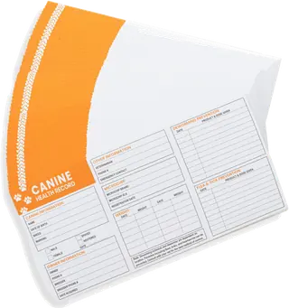 Good Harbor Pet fan-fold vaccine and health record booklet